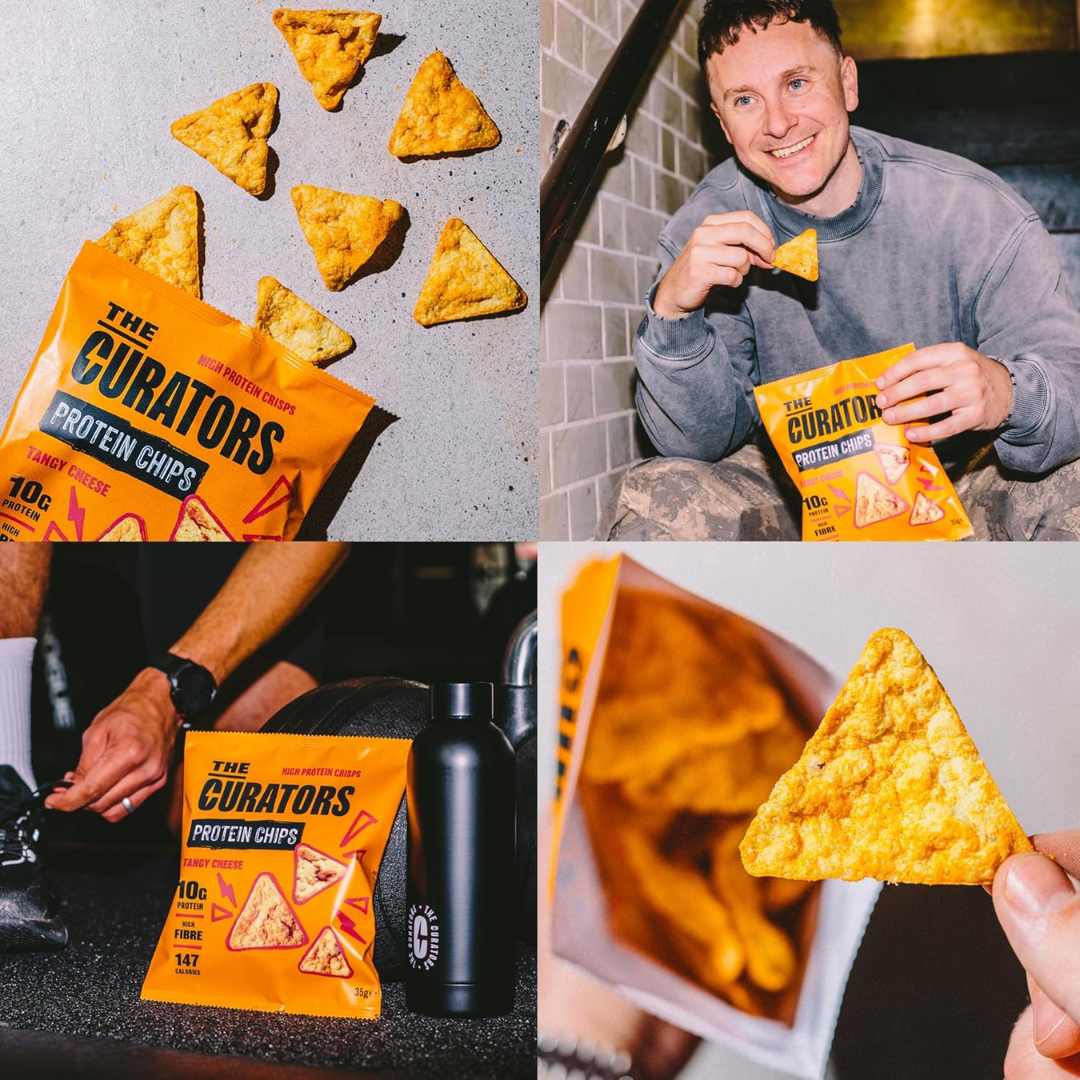 The Curators Protein Chips 20x35g Tangy Cheese