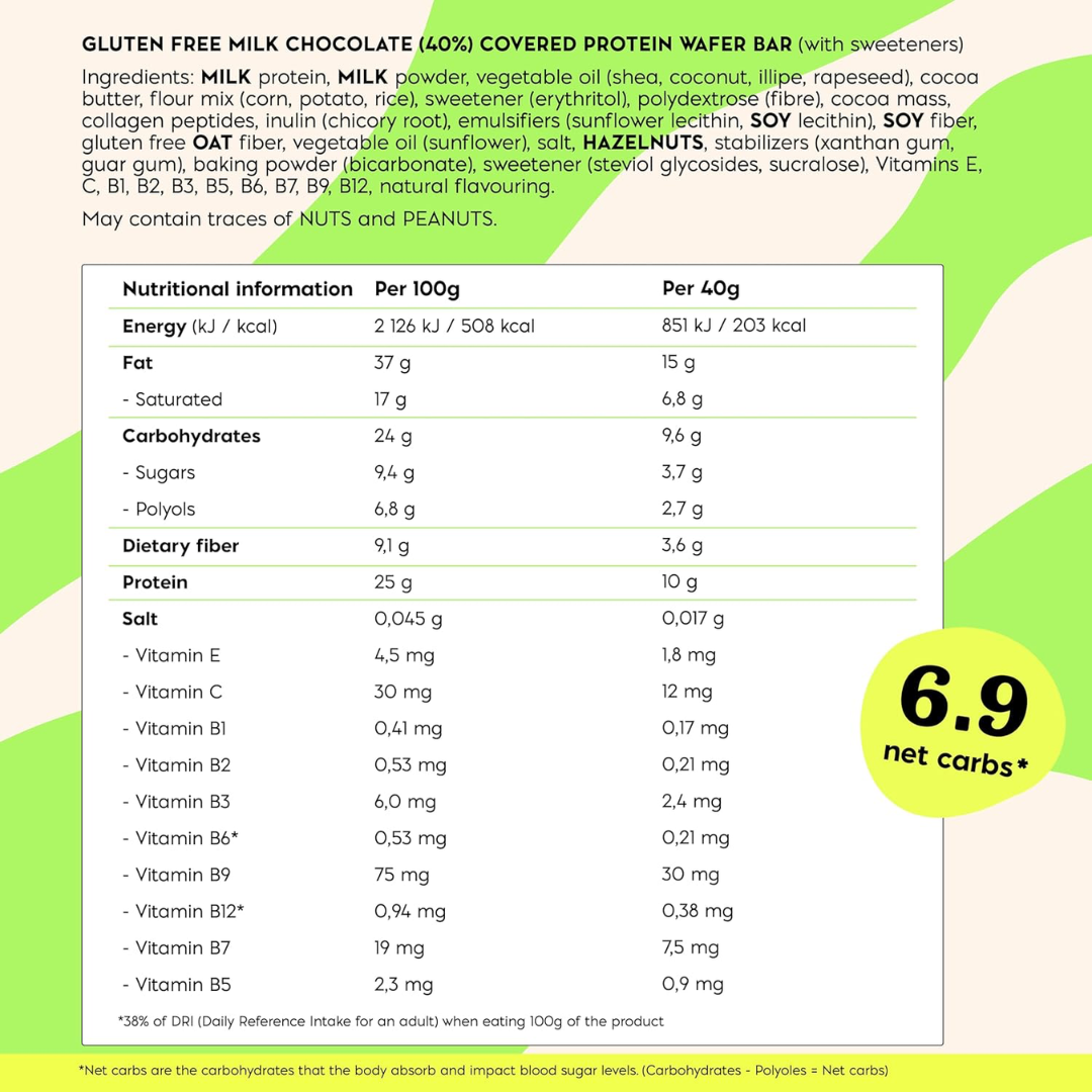 NICK'S Protein Wafer 24x40g Hazelnut
