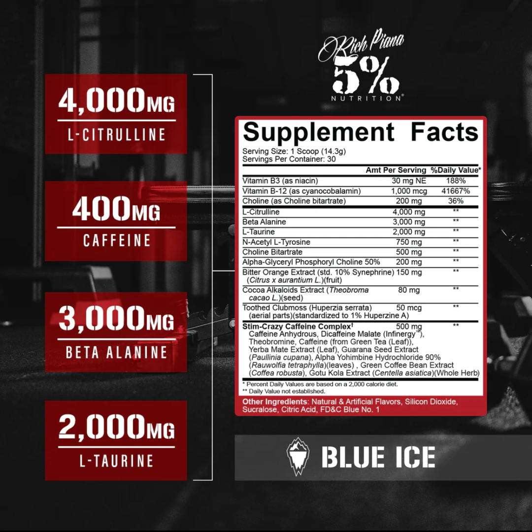 Rich Piana 5% Nutrition 5150 Legendary Series 465g Green Apple