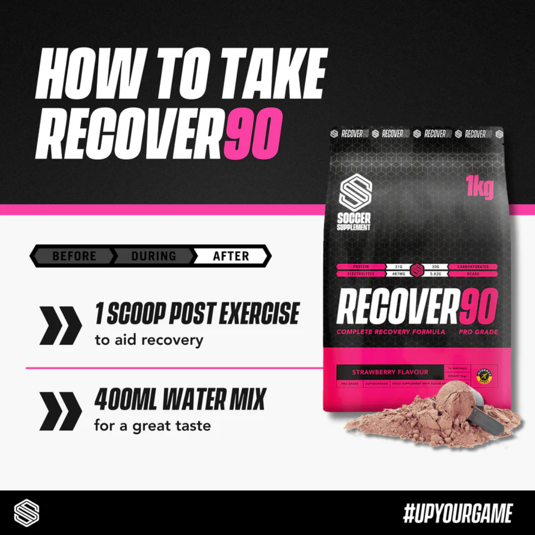 Soccer Supplement Recover90 1kg Strawberry