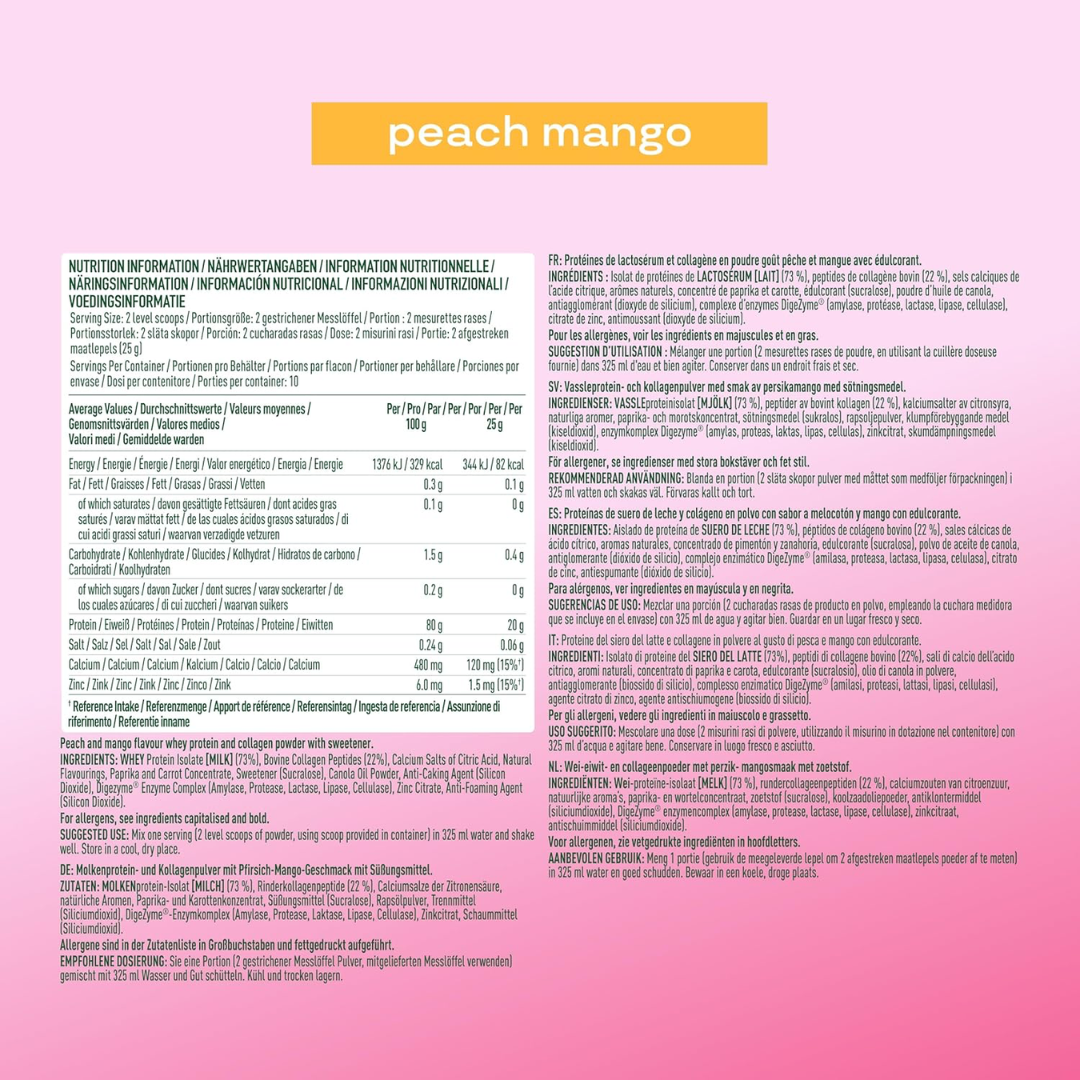 Bloom Clear Protein Collagen 250g Peach Mango