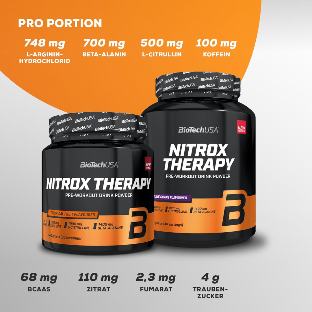 BioTech USA Nitrox Therapy 340g Blue Grape