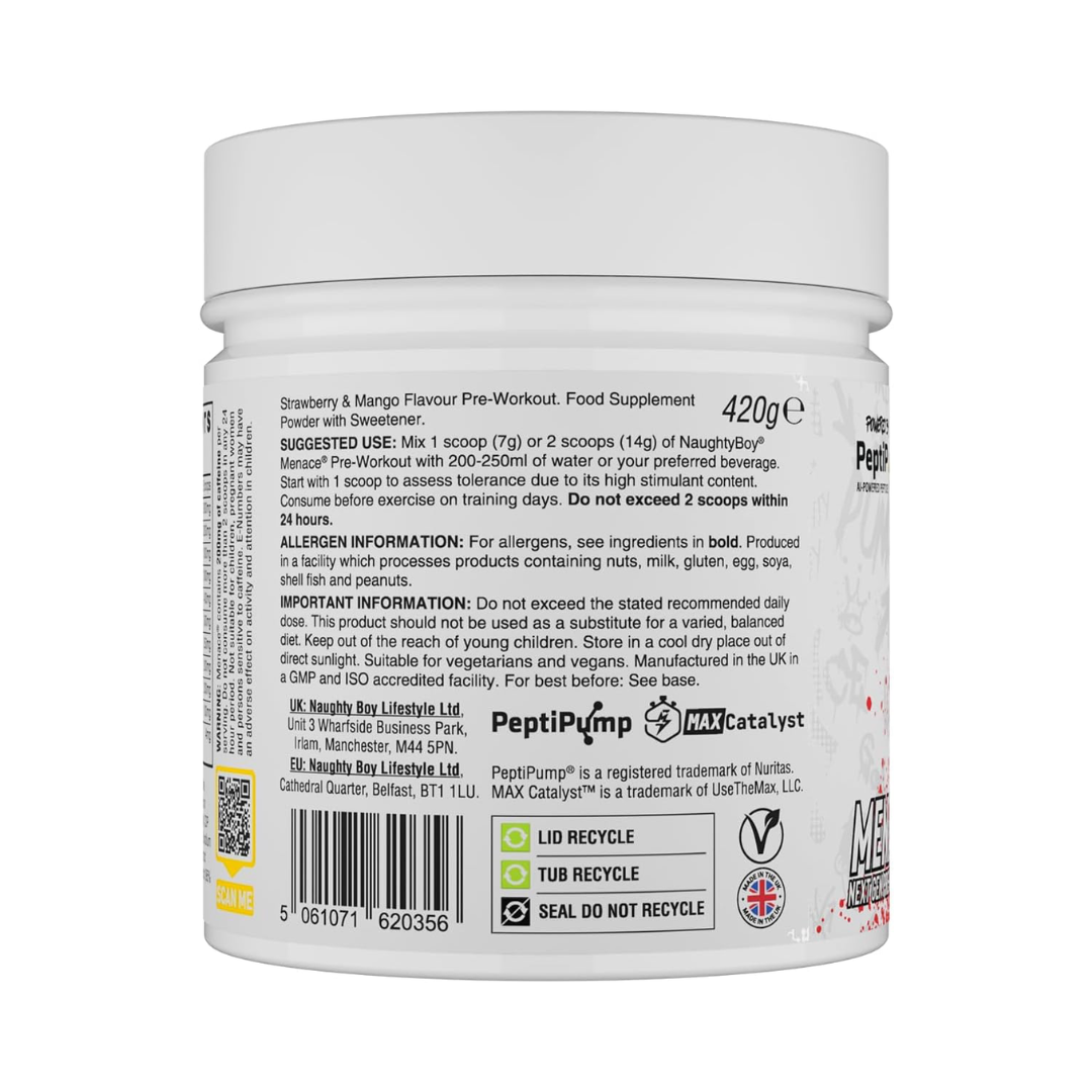 Naughty Boy Menace V2 420g Strawberry Mango 60 Servings