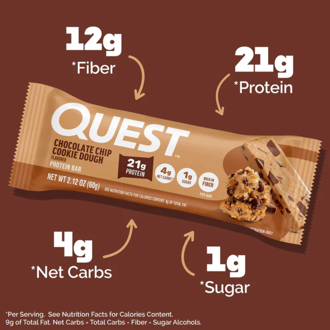 Quest Nutrition Bar 12x60g Chocolate Chip Cookie Dough