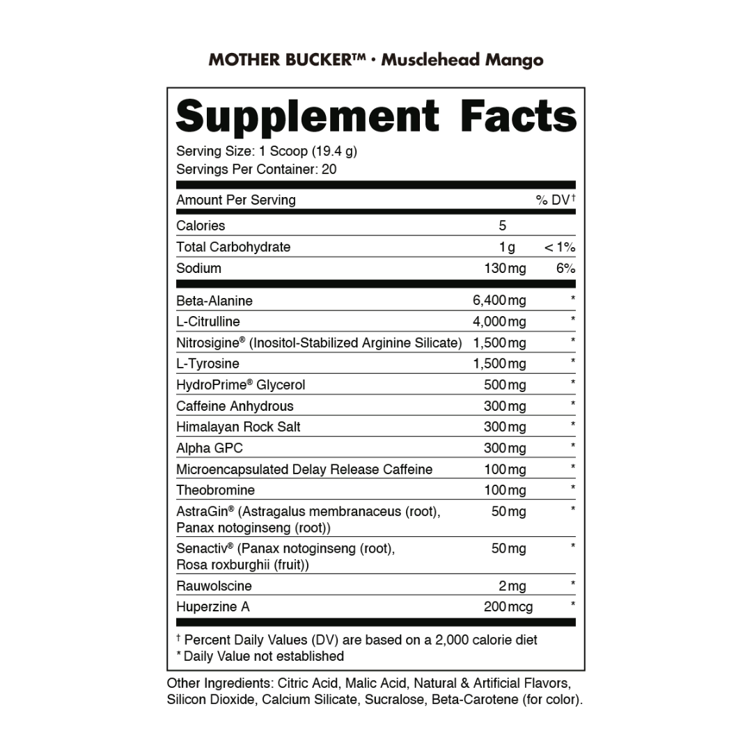 Bucked Up Mother Bucker 400g Musclehead Mango