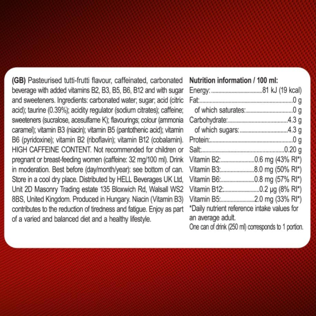 Hell Energy Energy Drink 24x250ml Classic