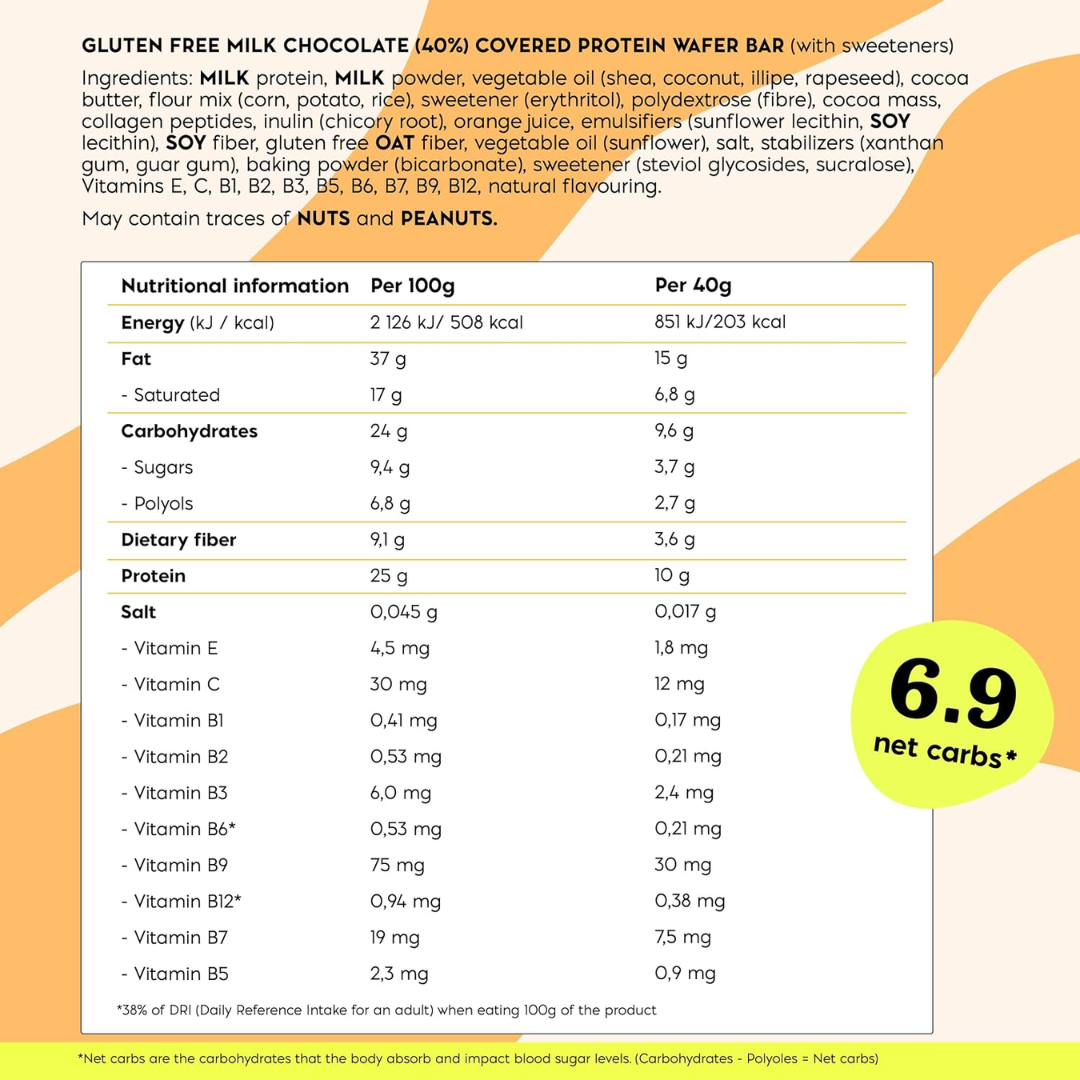 NICK'S Protein Wafer 24x40g Orange