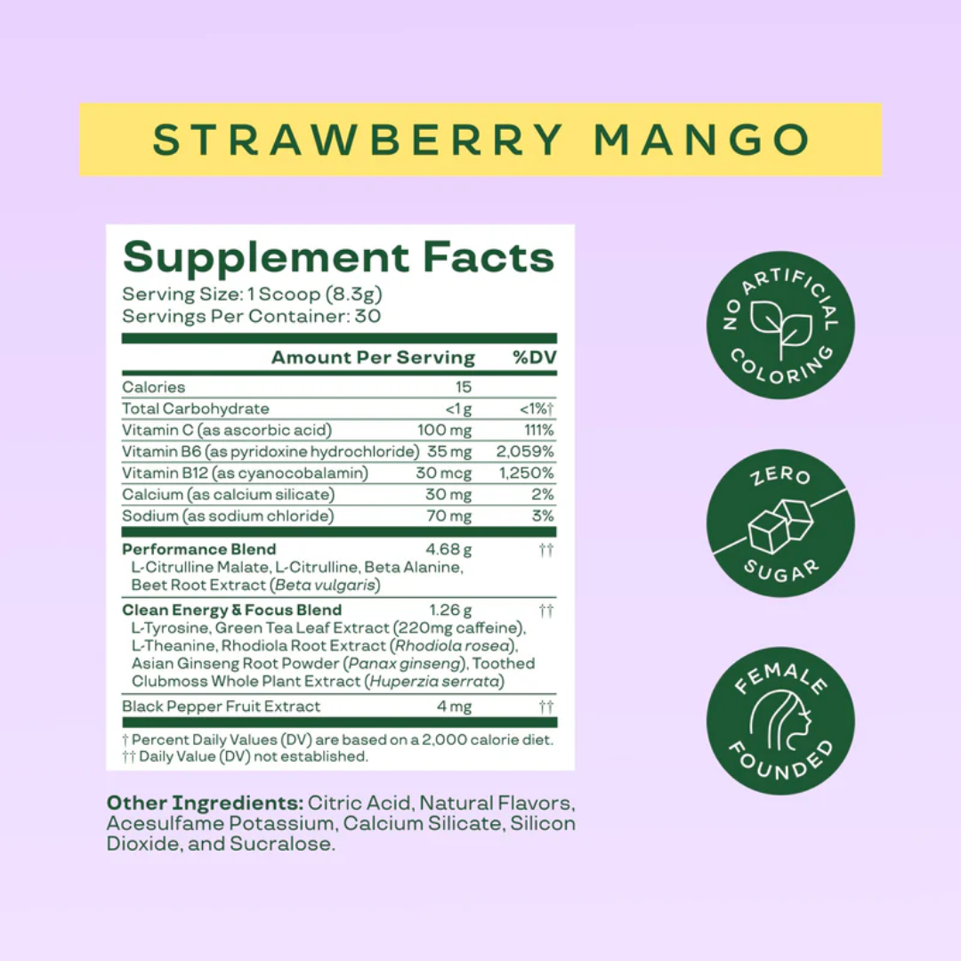 Bloom Pre-Workout 186g Strawberry Mango