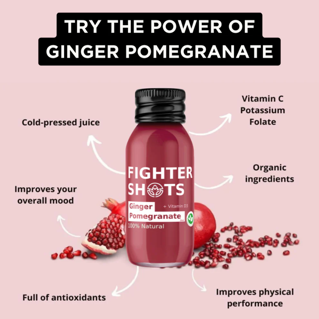 Fighter Shots 12x60ml Ginger Pomegranate
