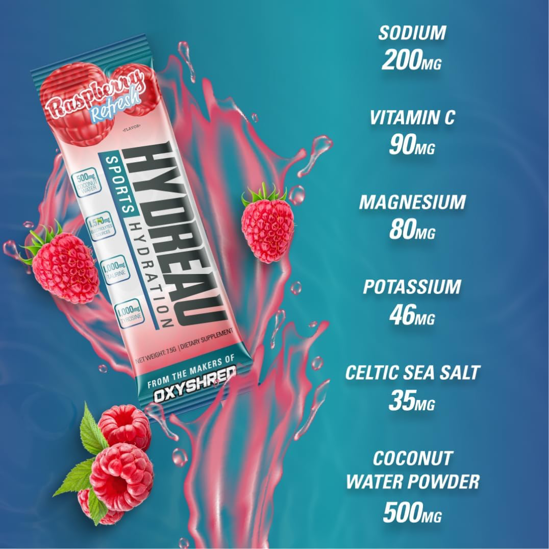 EHP Labs Hydreau 8 Stick Pack 8x65g Raspberry Refresh