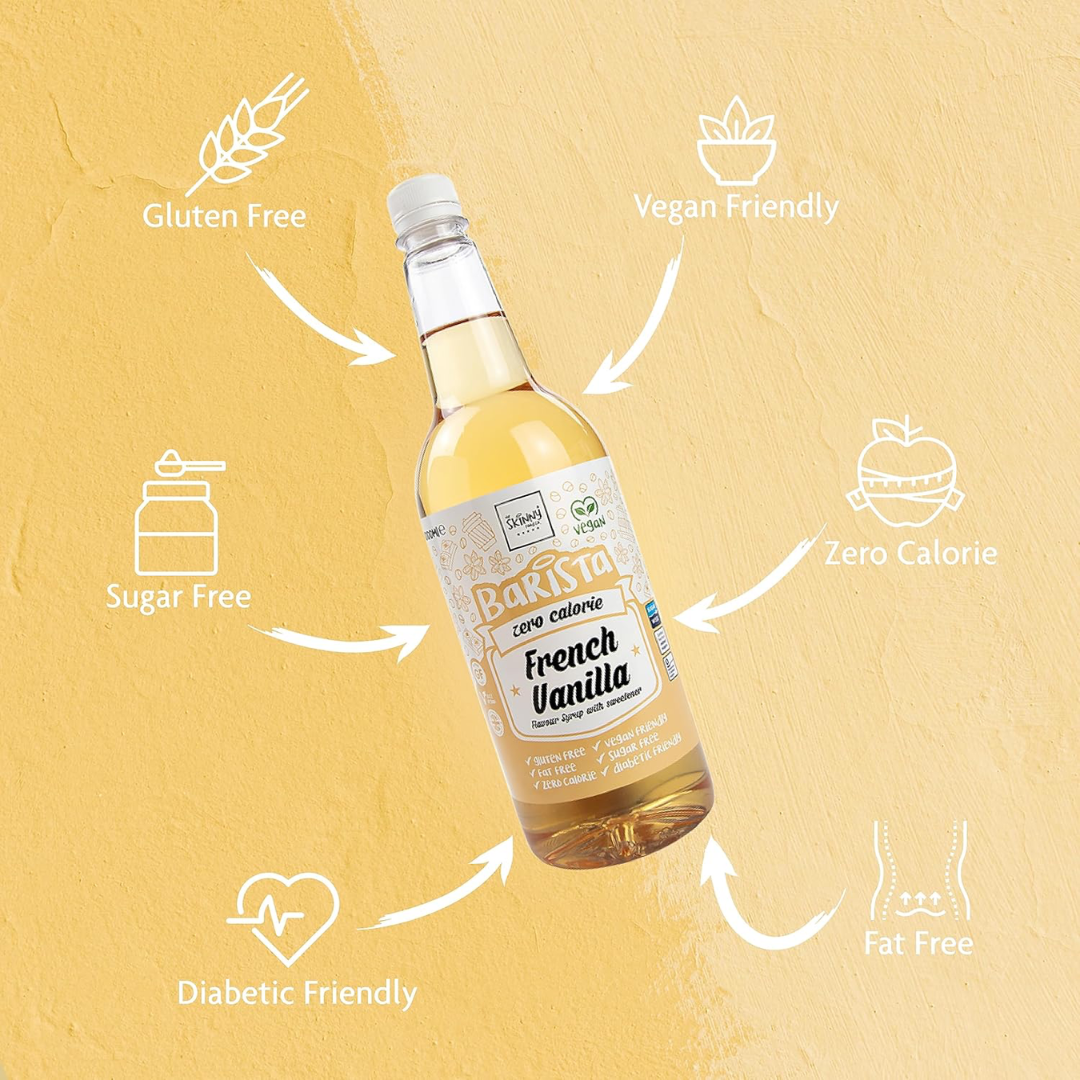 The Skinny Food Co Skinny Barista Zero Calorie Coffee Syrup 1000ml French Vanilla