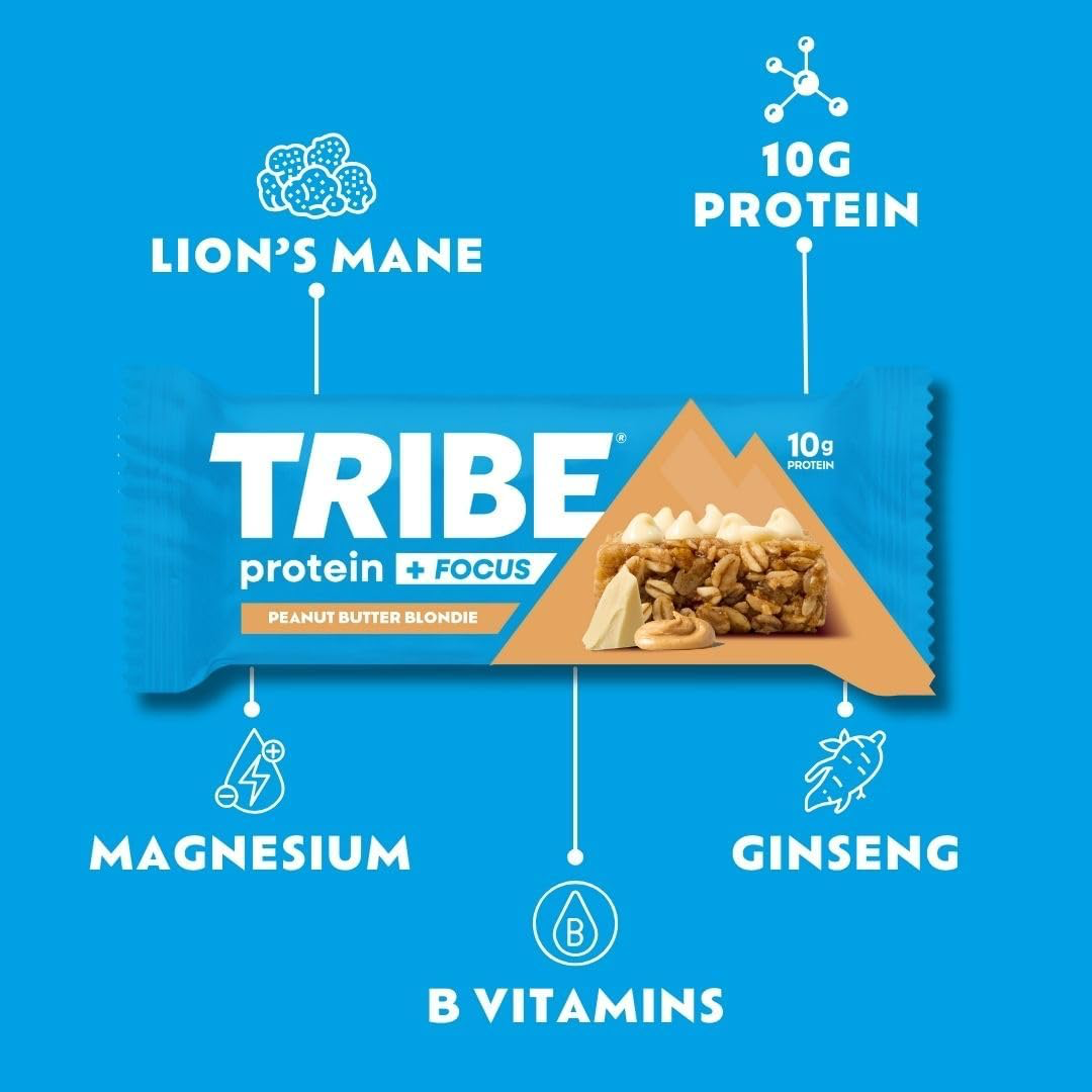 Tribe Protein + Focus Flapjack 12x60g Peanut Butter Blondie