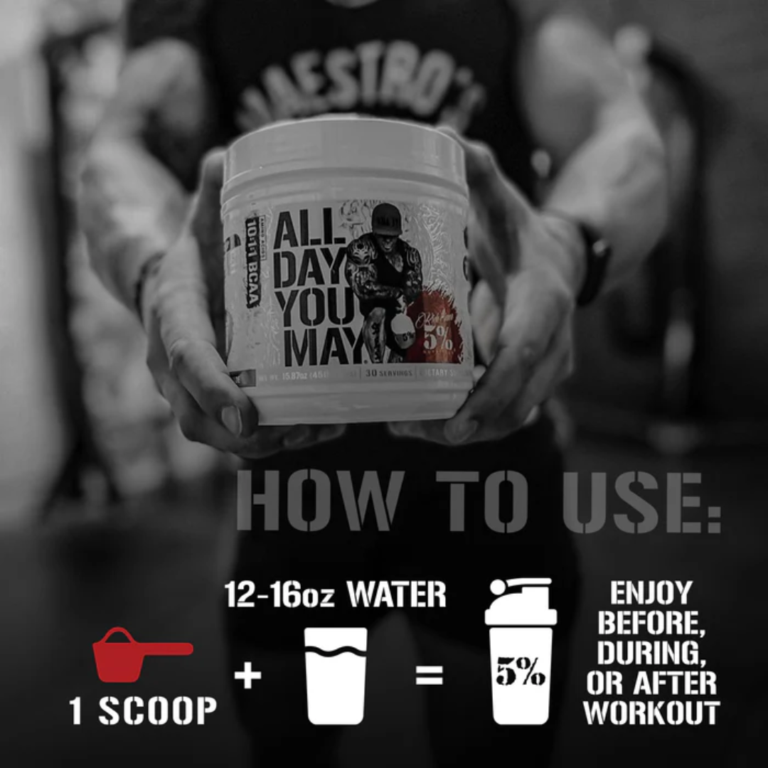 Rich Piana 5% Nutrition All Day You May Legendary Series 465g Blueberry Lemonade