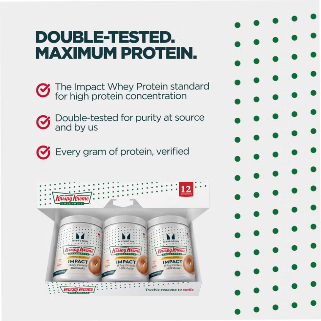 MyProtein Impact Whey Isolate Shake 480g Krispy Kreme Original Glazed Doughnut