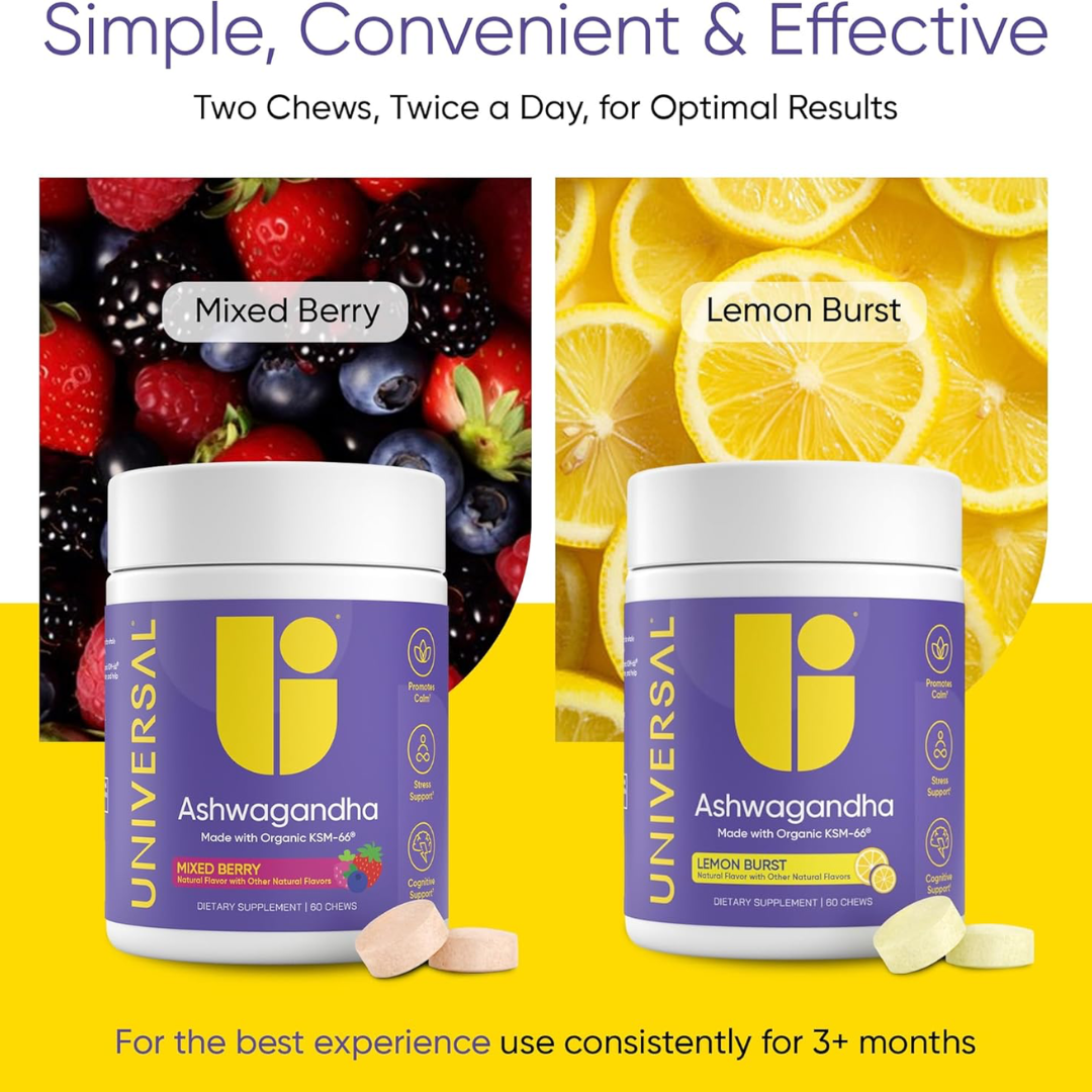 Universal Nutrition Universal U Ashwagandha 60 Tabs Mixed Berry