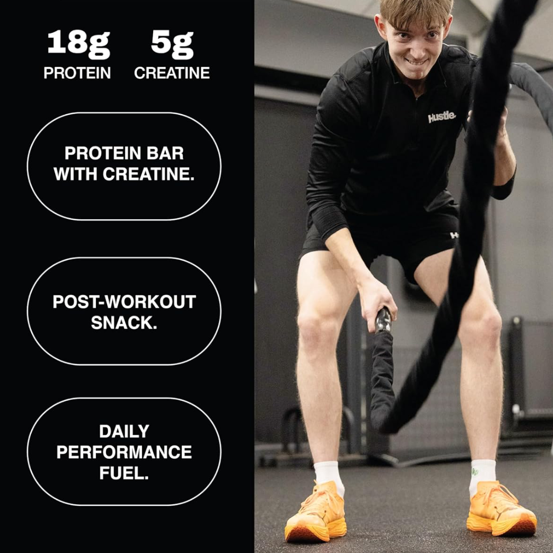 Hustle Creatine Protein Bar 12x75g Cookies & Cream