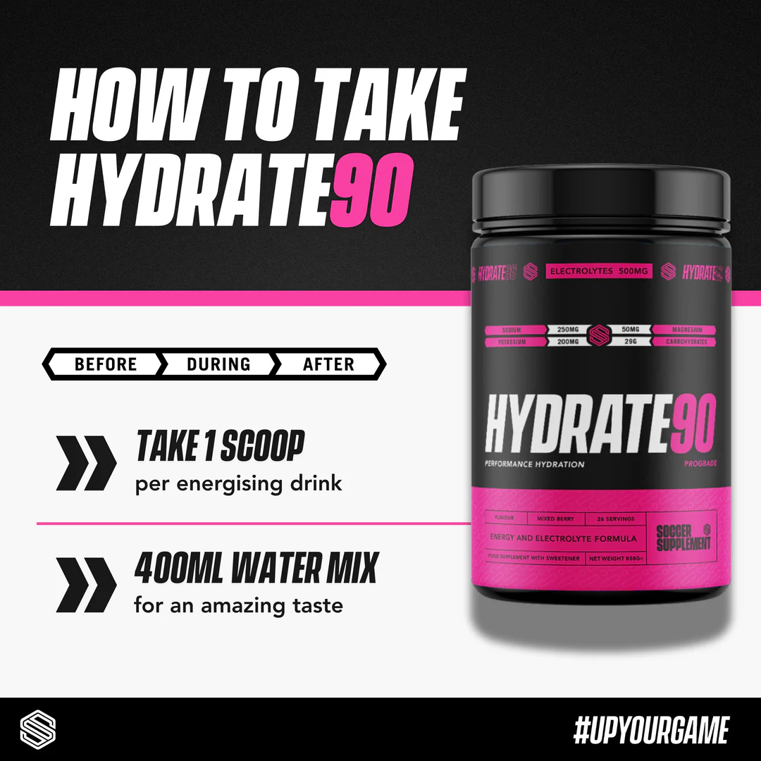 Soccer Supplement Hydrate90 858g Mixed Berry