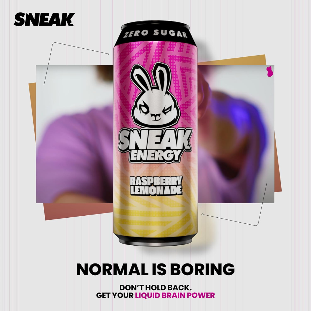 SNEAK Energy 12x500ml Raspberry Lemonade