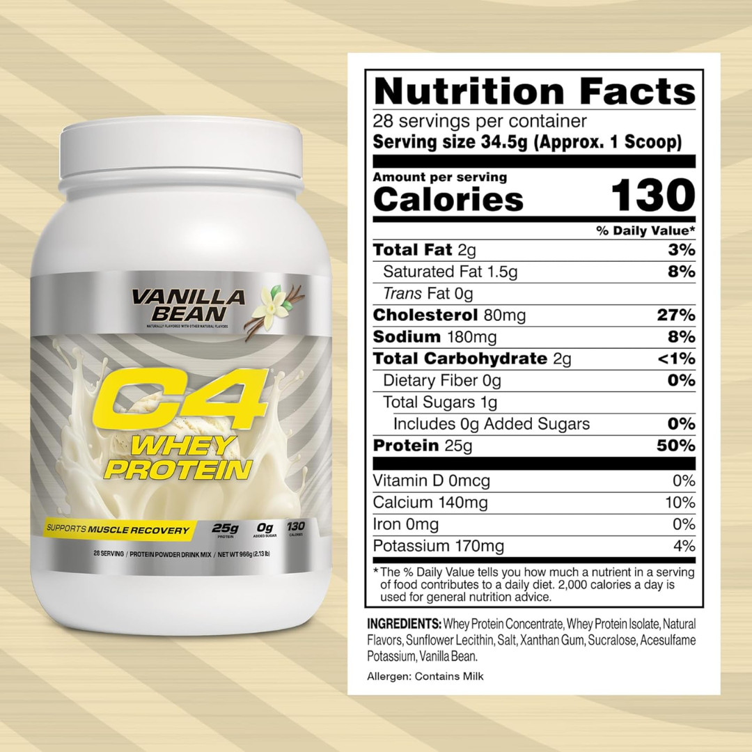 Cellucor C4 Whey Protein 22 Servings - Vanilla Bean