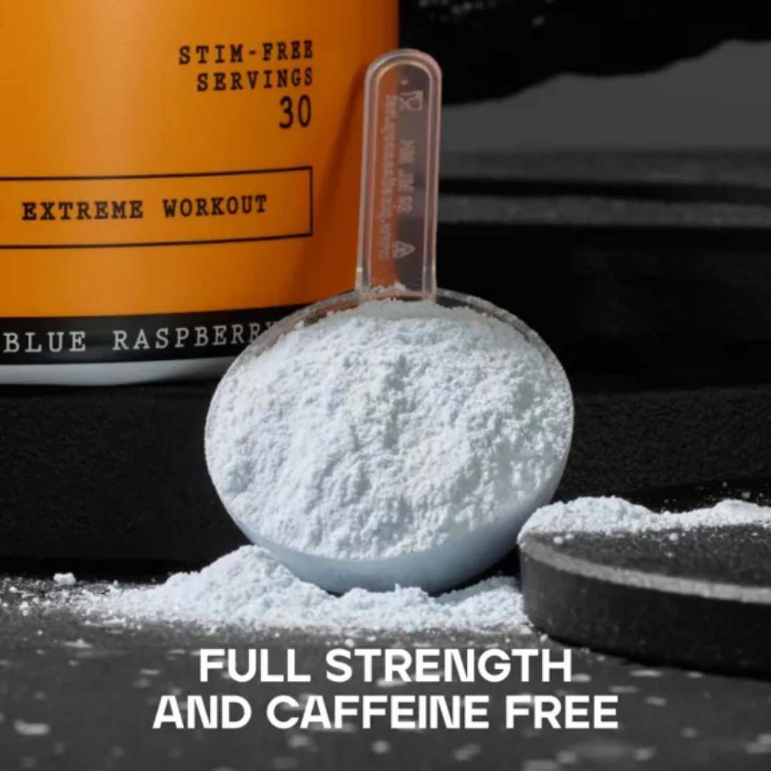 Bulk Dope Pre Workout Caffeine Free 510g Blue Raspberry