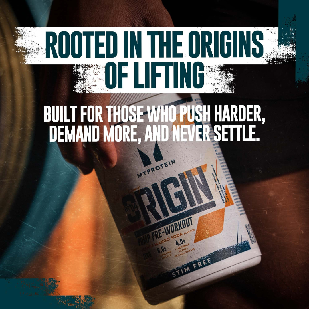 MyProtein Origin Pre Workout Stim-Free 0.63kg Orange Mango Soda
