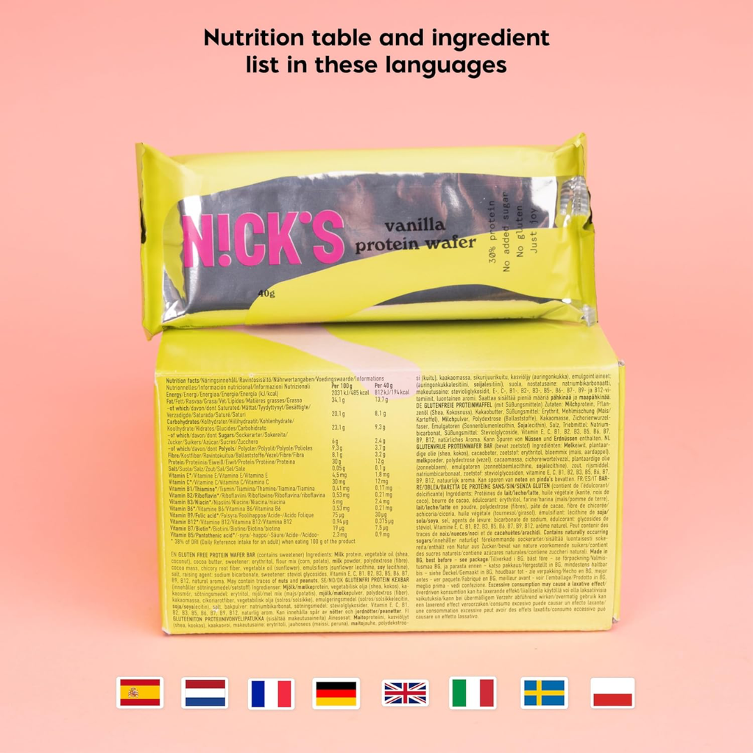 NICK'S Protein Wafer 24x40g Vanilla