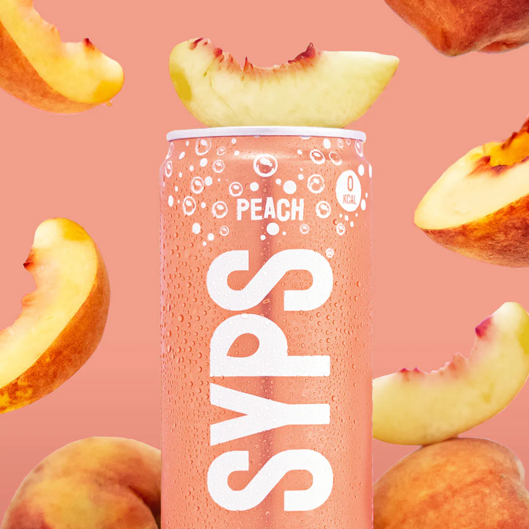 SYPS Fizzy Water 12x330ml Peach