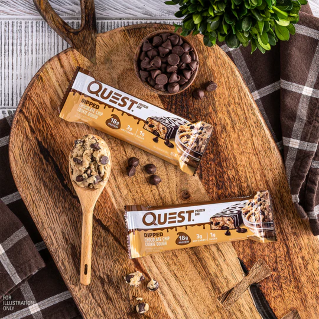 Quest Nutrition 12x50g Dipped Chocolate Chip Cookie Dough