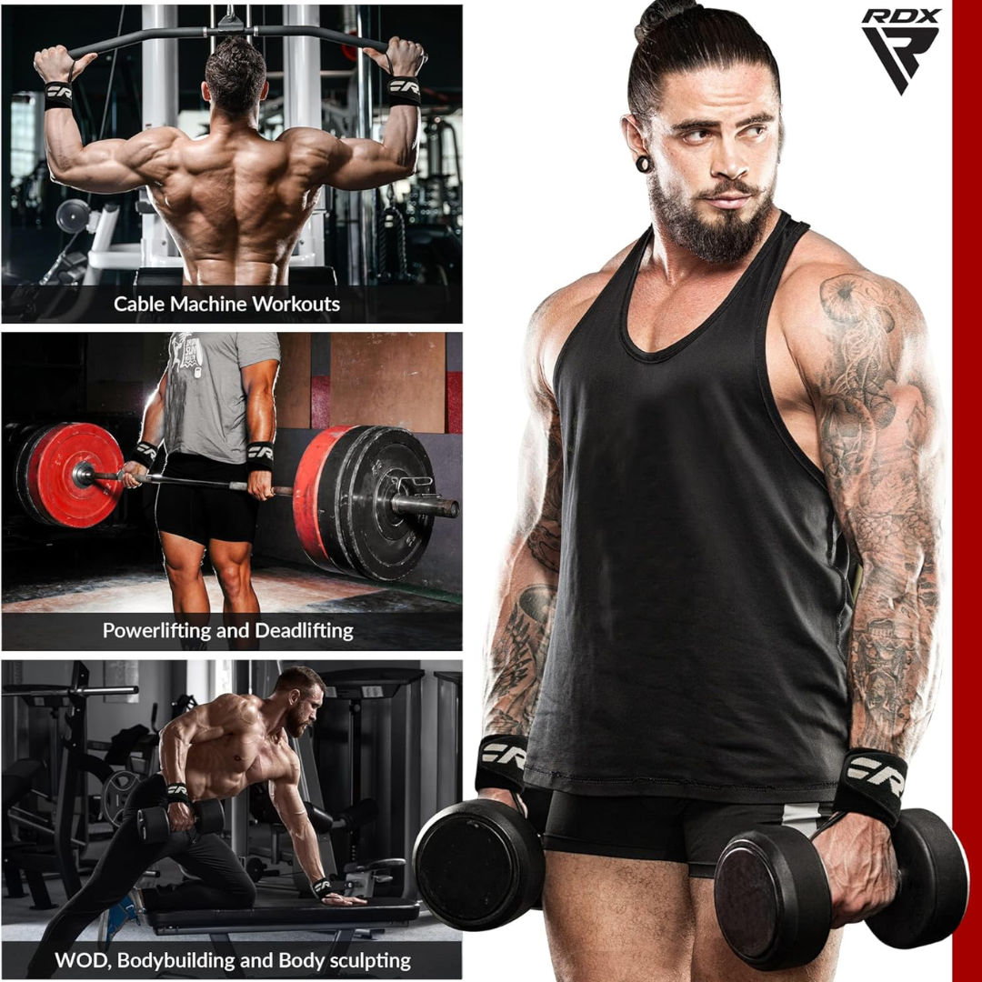 RDX Gym Wrist Wraps W3 Full Black