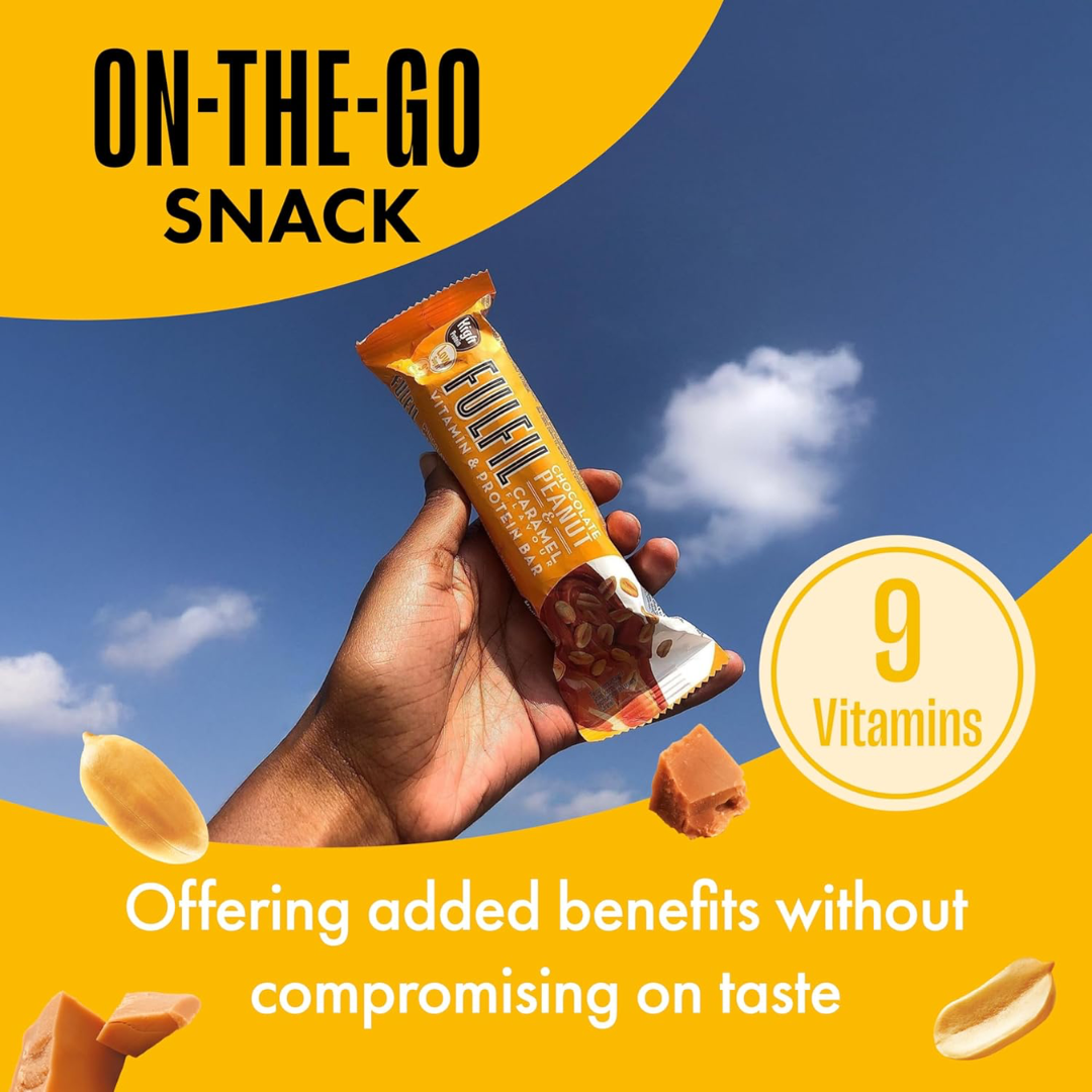 Fulfil Nutrition Vitamin & Protein Bar 15x55g Peanut & Caramel