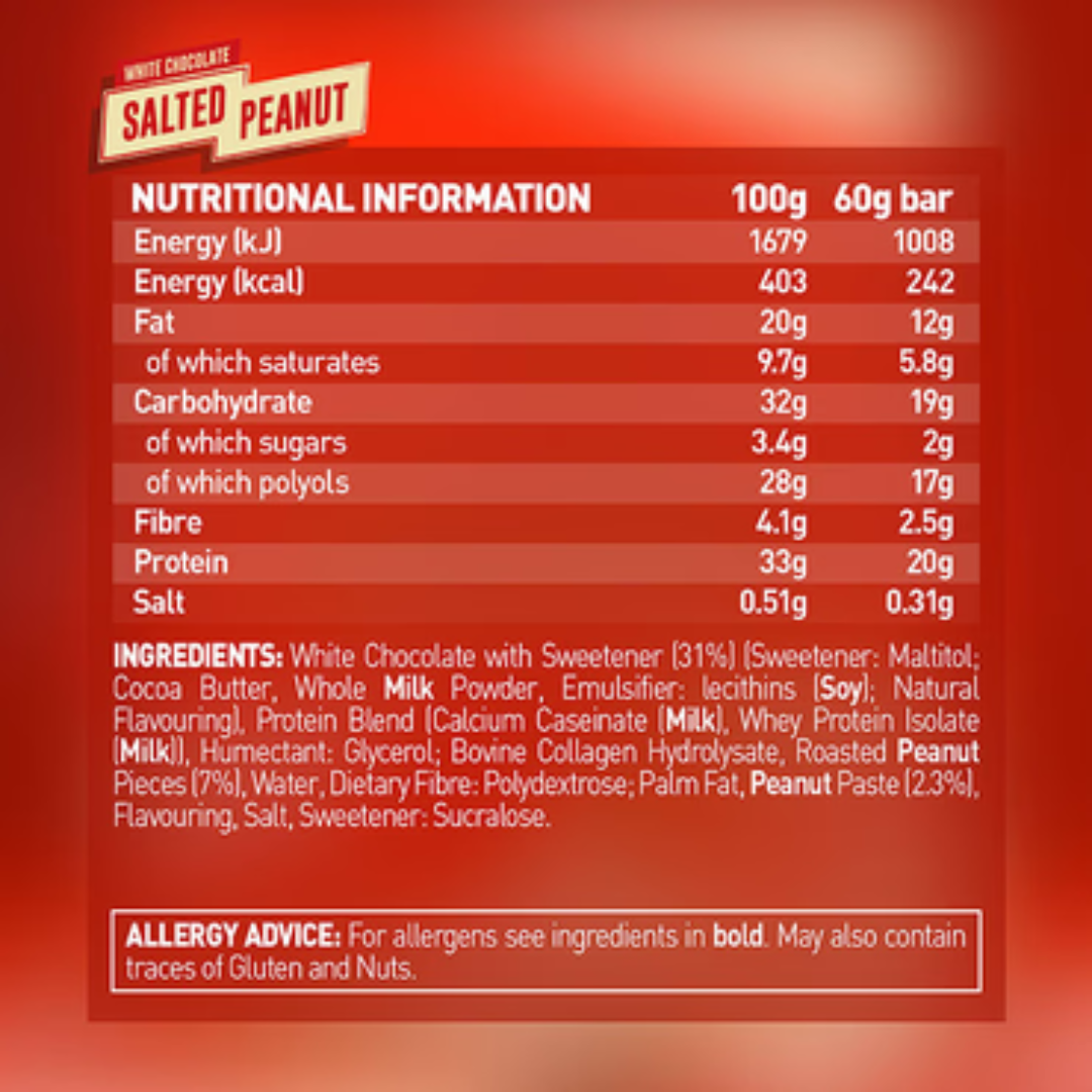 Grenade Protein Bar 12x60g - White Chocolate Salted Peanut