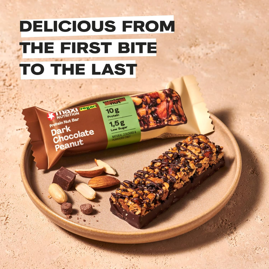 MaxiNutrition Nut Protein Bar 12x46g Dark Choc Peanut