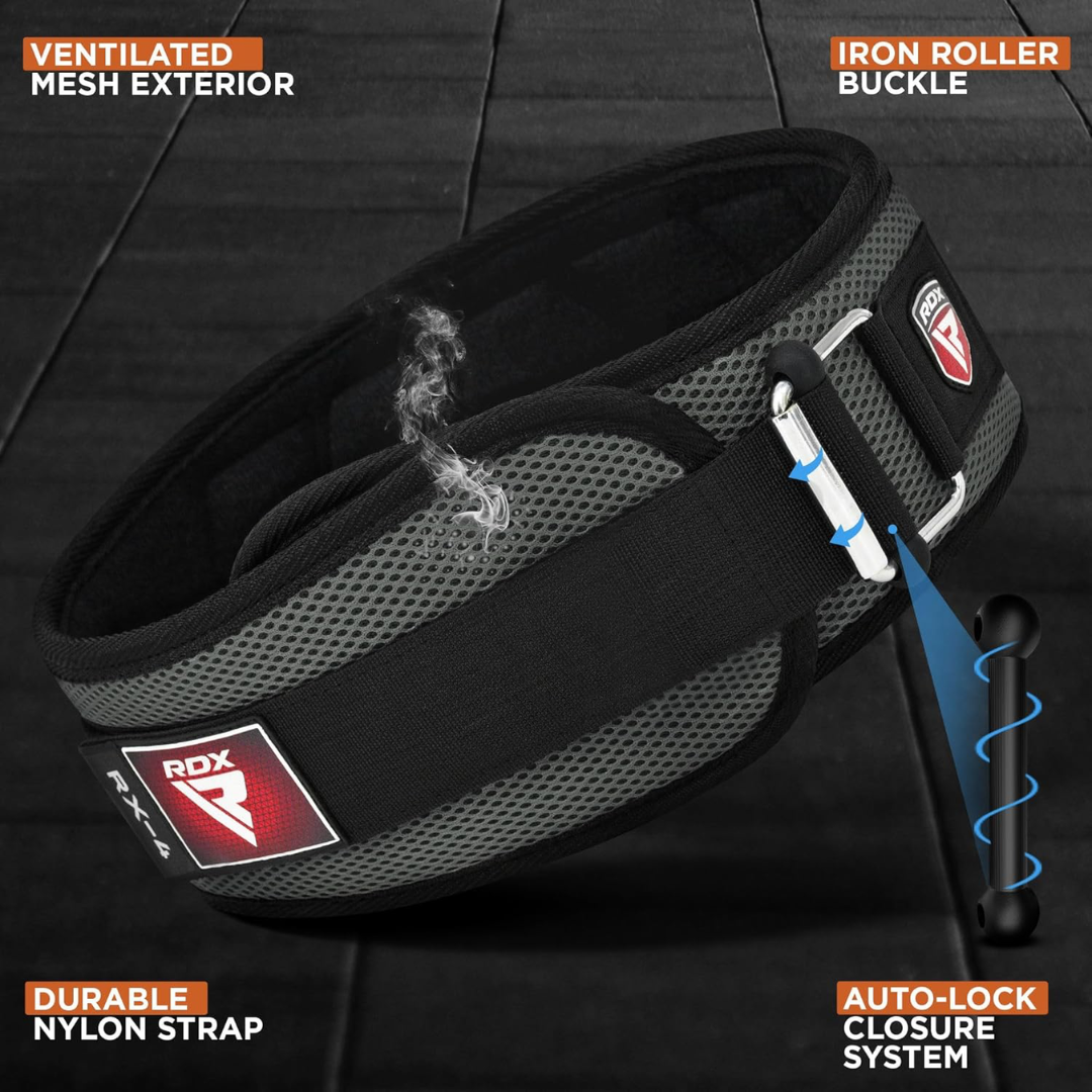 RDX Weight Lifting Belt Eva Curve Rx4 M Grey