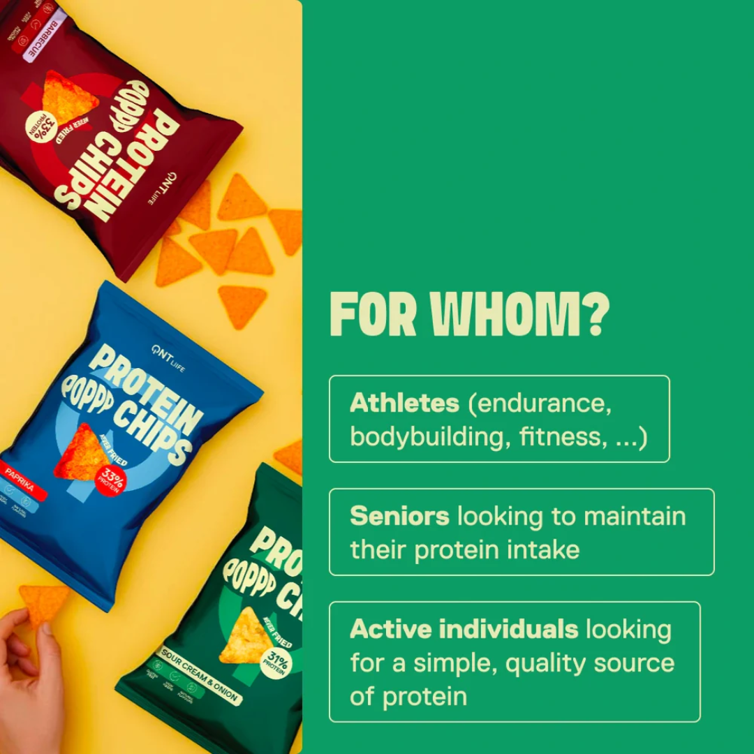 QNT Protein Chips 12x50g Sour Cream & Onion