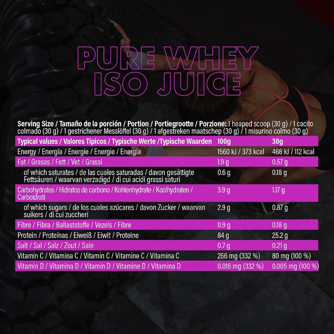 NXT Nutrition Pure Whey ISO Juice 900g Summer Fruits