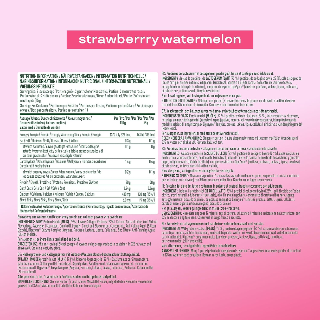 Bloom Clear Protein Collagen 250g Strawberry Watermelon