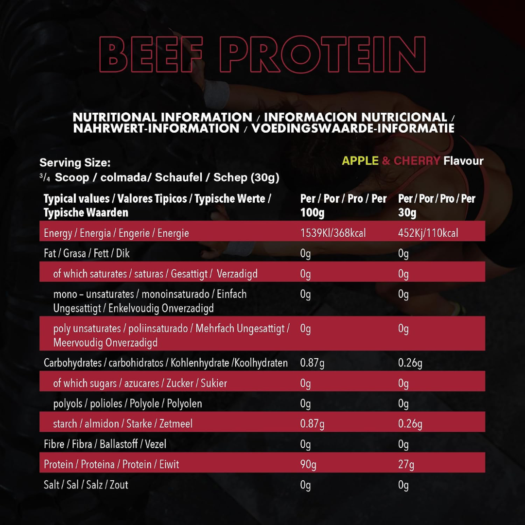 NXT Nutrition Beef Protein Isolate 1.8kg Apple & Cherry