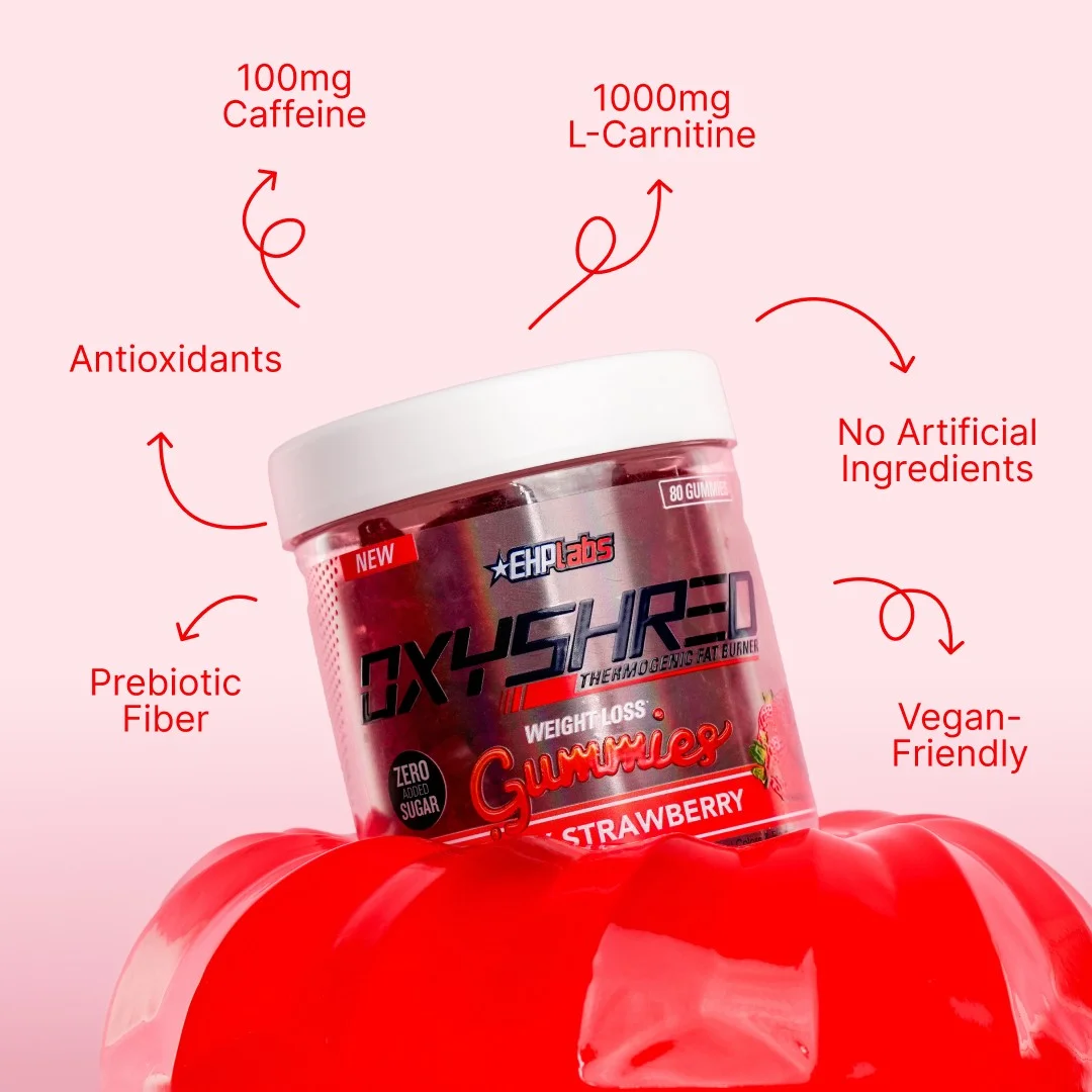 EHP Labs OxyShred Gummies 400g Juicy Strawberry