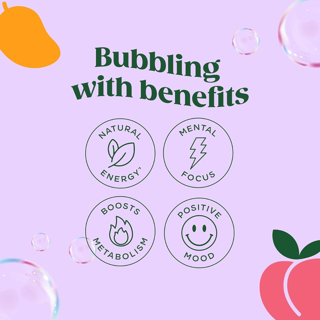 Bloom Sparkling Energy 12x250ml Peach Mango