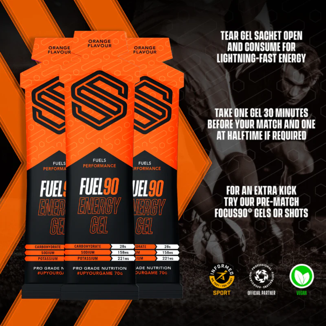 Soccer Supplement Fuel90 Energy Gel 12x70g Orange