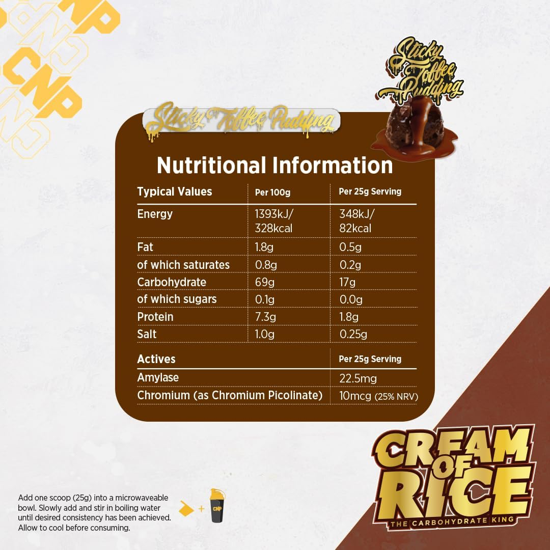 CNP Cream of Rice 2kg Sticky Toffee Pudding