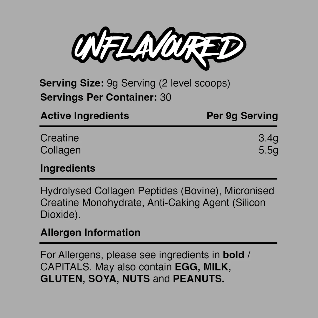 Warrior Creatine Plus Collagen 270g Unflavoured