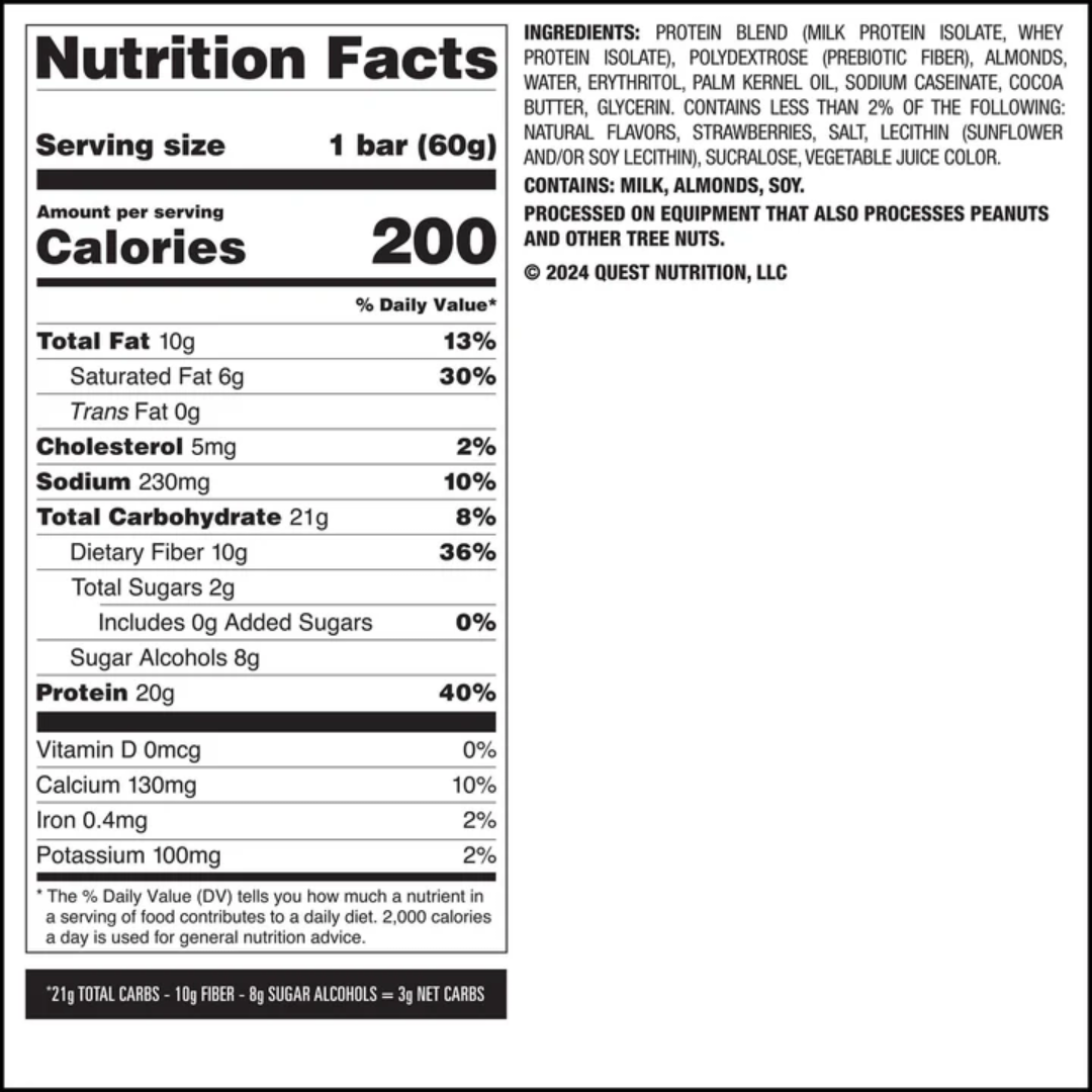Quest Nutrition Bar 12x60g Strawberry Shortcake