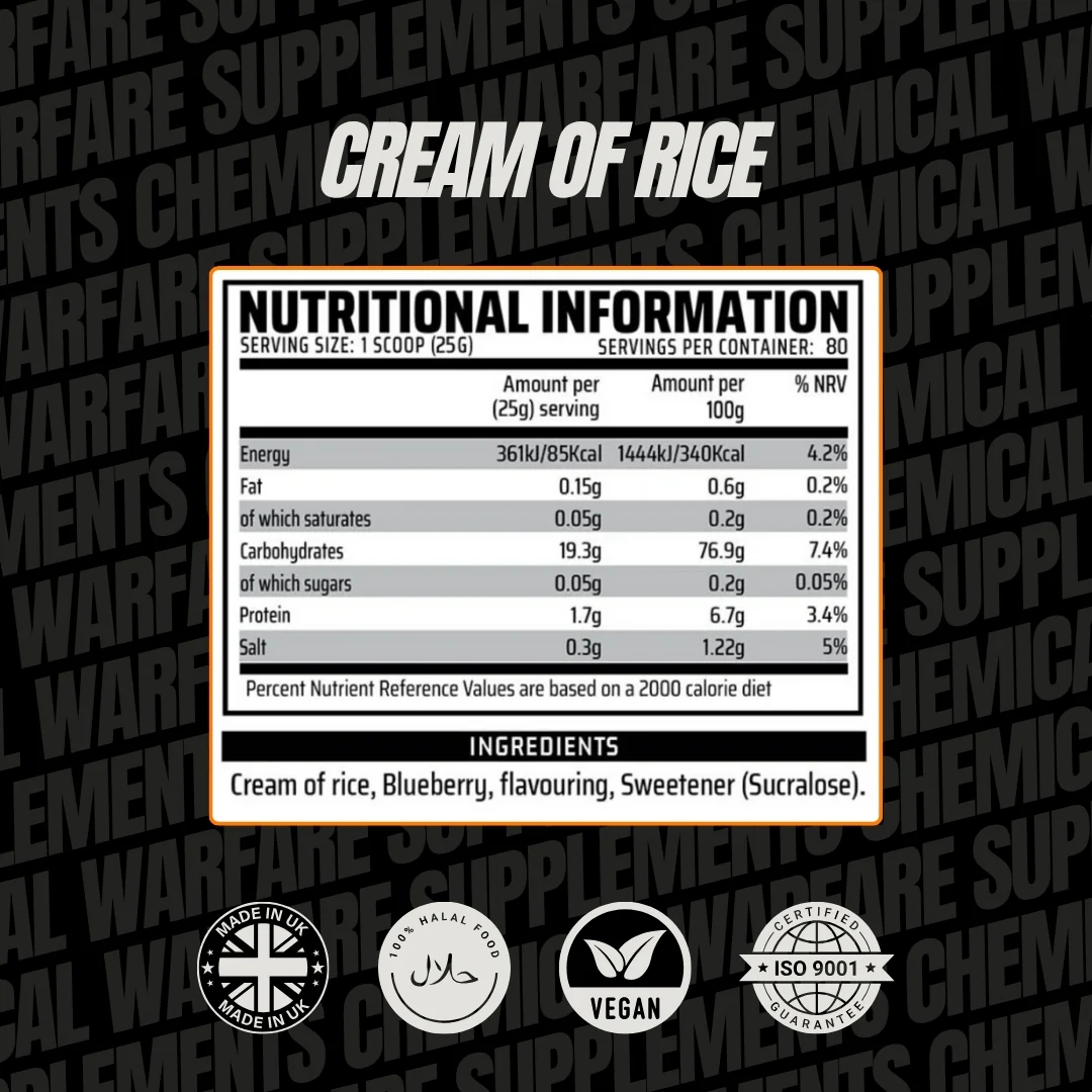 Chemical Warfare Cream Of Rice 2kg Golden Syrup Pancakes