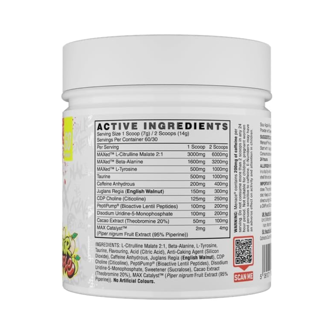 Naughty Boy Menace V2 420g Sour Apple 60 Servings