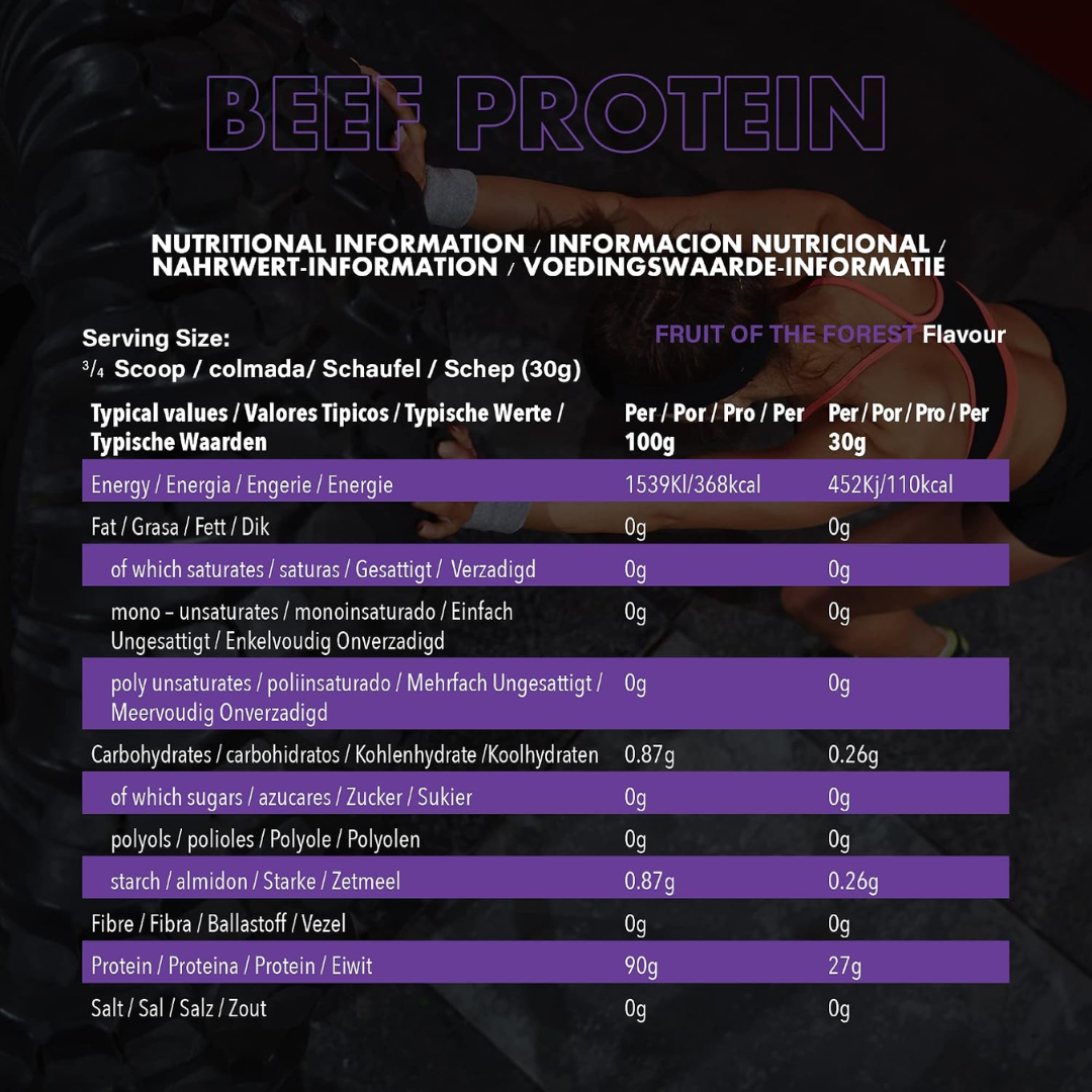 NXT Nutrition Beef Protein Isolate 540g Fruits Of The Forest