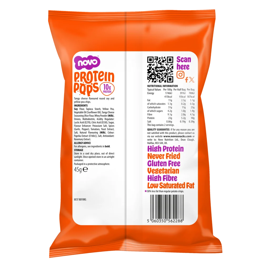 Novo Nutrition Novo Protein Pops 6x45g Tangy Cheese