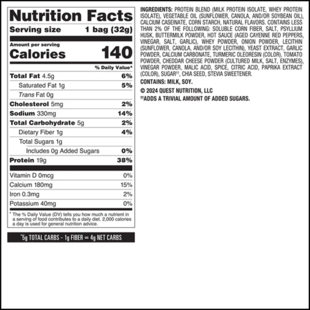 Quest Nutrition Protein Chips 8x32g Buffalo Ranch