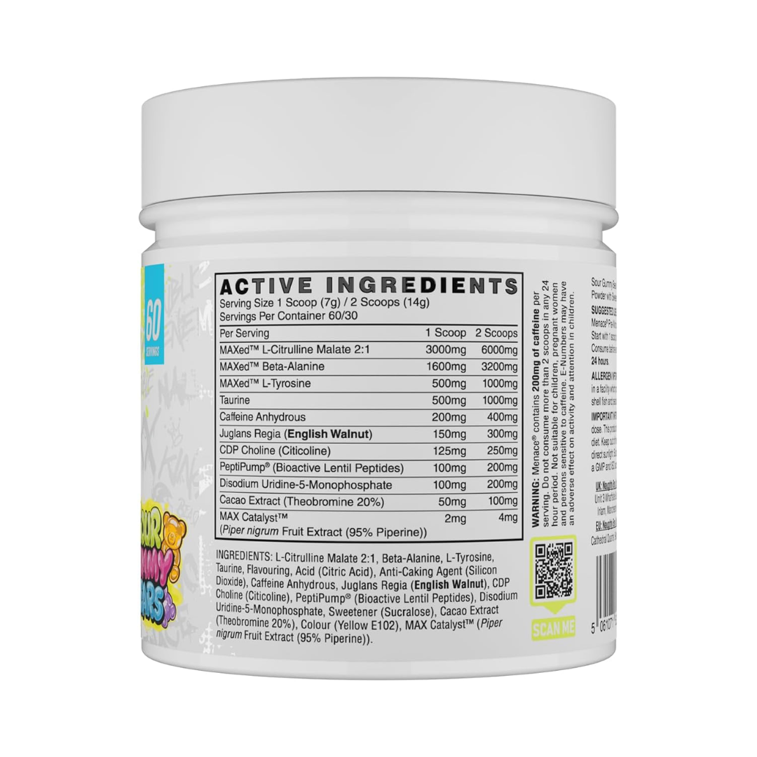 Naughty Boy Menace V2 420g Sour Gummy 60 Servings