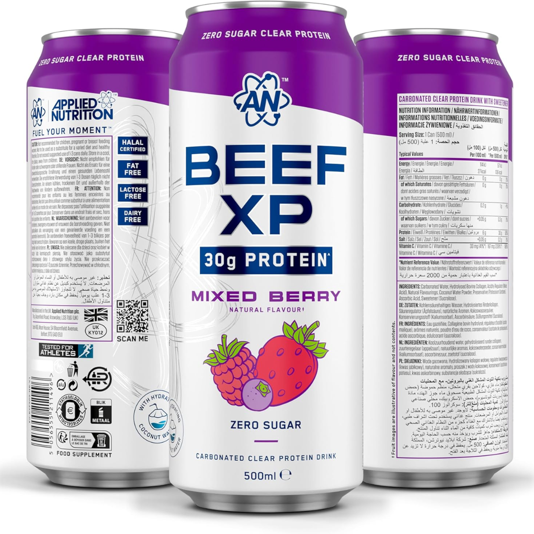 Applied Nutrition Beef XP 12x500ml Mixed Berry
